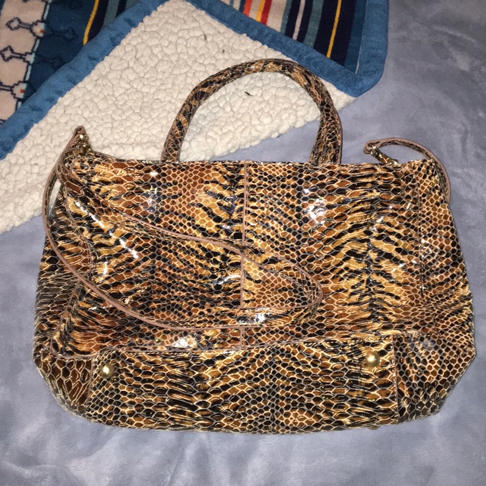 Hobo brand snake skin tiger print bag